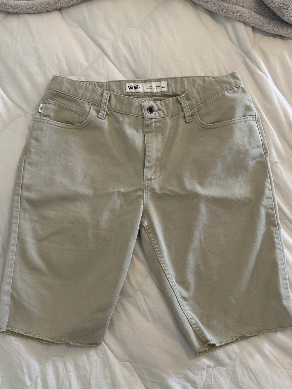 Vans Men's Light Khaki Flat Front Shorts
